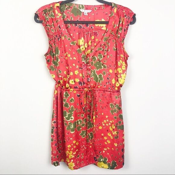 CABI | Wildflower Art Teacher Tunic Blouse Red Women’s Size Medium - Picture 1 of 9